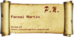 Pacsai Martin névjegykártya